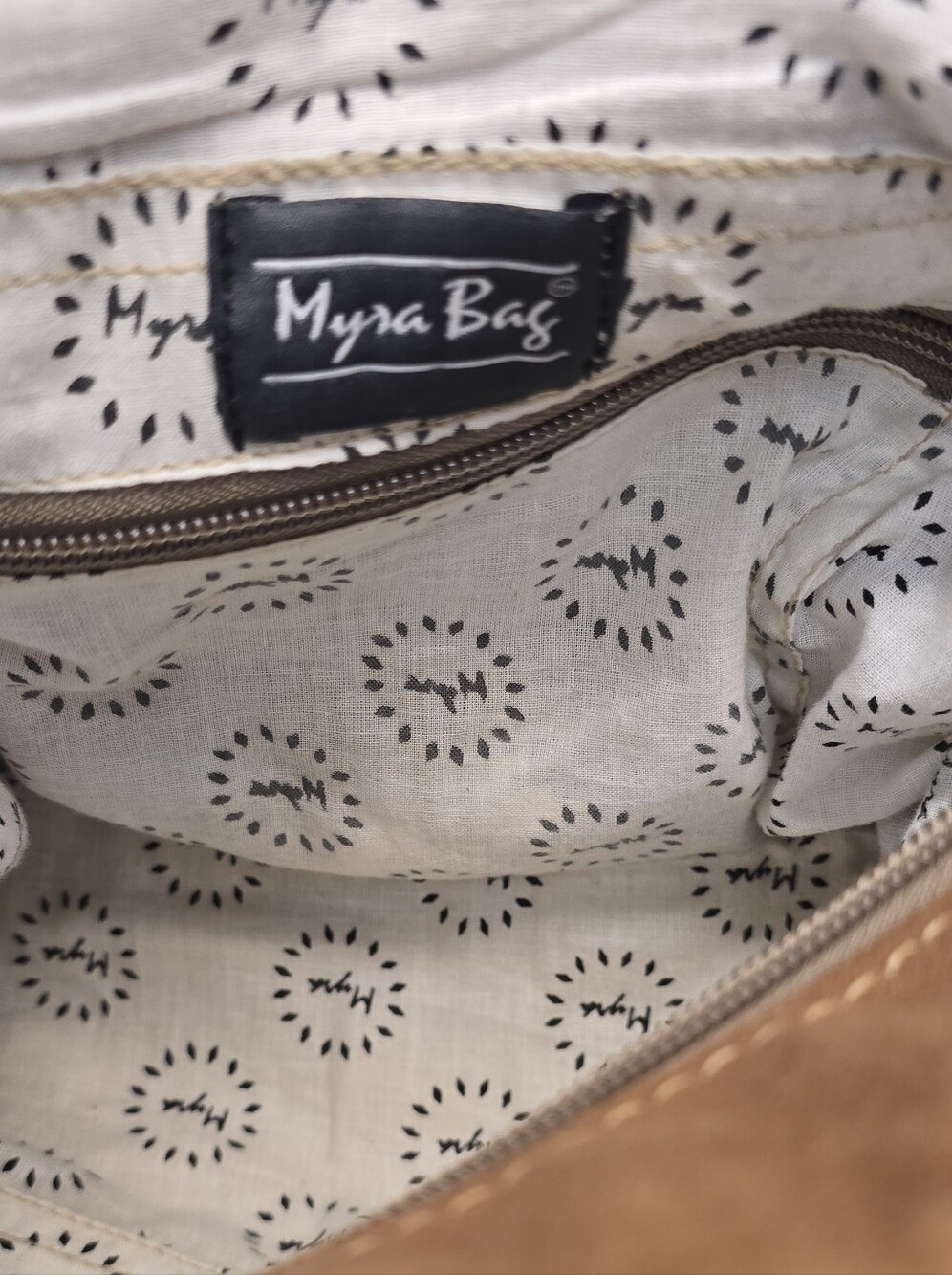 Myra Bag Southwestern Fringe Tooled Leather Crossbody Shoulder Bag - Picture 7 of 8